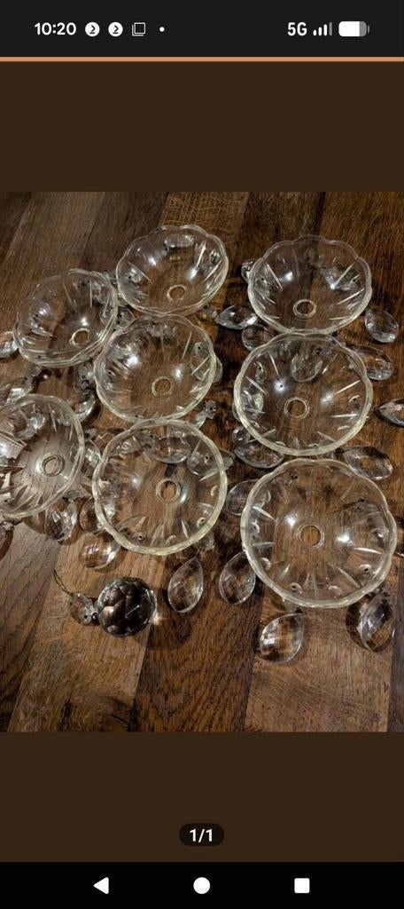 kroonluchterschaaltjes 8st compleet, Ophalen