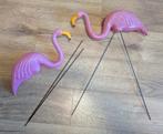 Plastic tuinflamingo's, Ophalen of Verzenden, Gebruikt