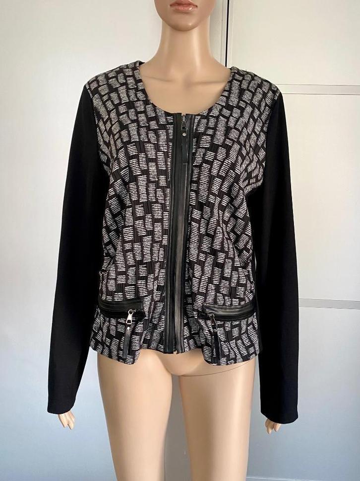 i125 Sao Paulo maat 44=L jasje vest blazer colbert zwart/wit, Kleding | Dames, Jasjes, Kostuums en Pakken, Zo goed als nieuw, Jasje