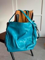 Turquoise leren tas van Smaak Amsterdam, Sieraden, Tassen en Uiterlijk, Tassen | Damestassen, Verzenden, Zo goed als nieuw, Blauw