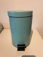 Mooie mint groene prullenmand met pedaal, Met pedaal, Ophalen of Verzenden, Zo goed als nieuw, Minder dan 10 liter