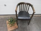 oude vintage houten bureaustoel, Ophalen, Gebruikt, Zwart, Bureaustoel