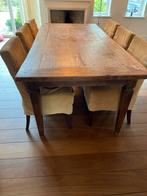 Houten Eettafel voor 6 personen, Ophalen, Gebruikt, 100 tot 150 cm, Eikenhout