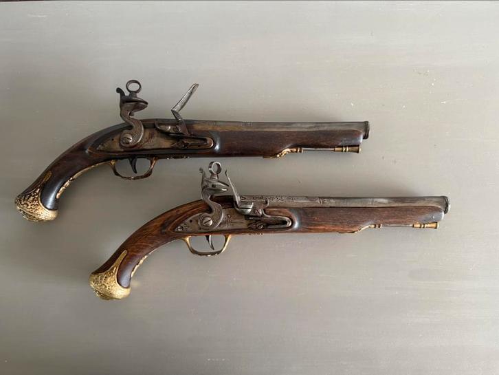 Replica’s antieke vuursteenpistolen – ca. 1920, Verzamelen, Militaria | Algemeen, Overige soorten, Nederland, Ophalen of Verzenden