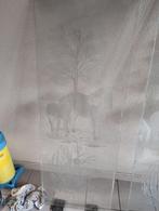 ruiten met gezandstraald paard met veulen, Doe-het-zelf en Verbouw, Glas en Ramen, Ophalen, Gebruikt, Minder dan 80 cm, 120 tot 160 cm