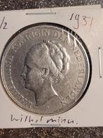 Rijksdaalder wilhelmina 1937., Postzegels en Munten, Munten | Nederland, Ophalen of Verzenden, Koningin Wilhelmina, 2½ gulden