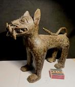 Antiek Bronzen Benin Ghana Beeld, Ophalen of Verzenden, Brons