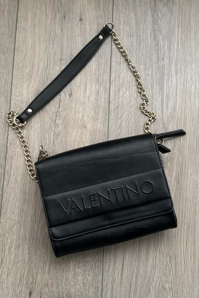 Valentino crossbody shoulder bag chain schouder tas zwart, Ophalen of Verzenden, Zo goed als nieuw, Zwart, Schoudertasje