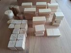 Houten speelblokken blank en onbehandeld hout (58 stuks)., Ophalen of Verzenden, Nieuw, Overige typen