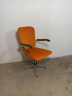 Vintage P. Schuitema bureaustoel nieuw gele ribstof, Ophalen of Verzenden, Bureaustoel, Zo goed als nieuw