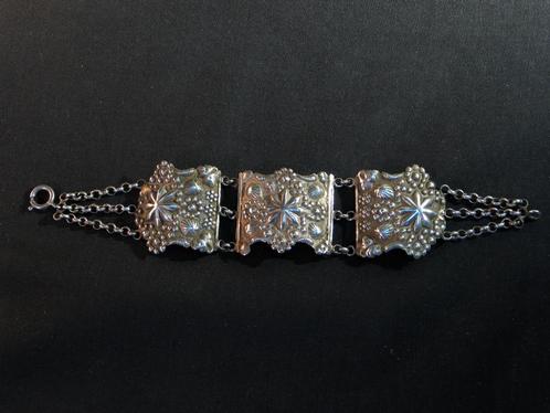 Armband van bijbelslot antiek zilver Schoonhoven 1890. 2135, Antiek en Kunst, Antiek | Goud en Zilver, Zilver, Ophalen of Verzenden