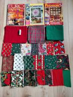 Kerst, Quilt, Patchwork, Stoffen, 3 tijdschriften, Overige kleuren, 120 cm of meer, Ophalen of Verzenden, Zo goed als nieuw