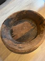 Stoere houten schaal, Ophalen of Verzenden, Zo goed als nieuw, Rond, Hout