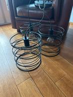 Moderne hanglamp met metalen frame, Ophalen, Zo goed als nieuw, Metaal, 50 tot 75 cm