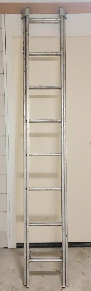 Ladder-trap, aluminium, 2-delig, onverslijtbaar, Doe-het-zelf en Verbouw, Ladders en Trappen, Gebruikt, Ladder, 4 meter of meer