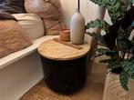 Nachtkastje / bijzettafel met opbergruimte, Ophalen, Zo goed als nieuw, Rond, Minder dan 50 cm