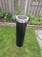 Dubbelwandig rookgaskanaal 1 m 250mm zwart gepoedercoat, Ophalen, Nieuw, Hout