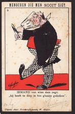 Humorkaart, met grootrondvertrekstempel Huizum, 1904, Verzamelen, Ansichtkaarten | Nederland, Verzenden, Voor 1920, Gelopen, Zuid-Holland