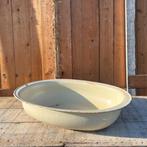 Badje baby kinder ovaal emaille 70,5 x 46,5 creme origineel, Ophalen of Verzenden