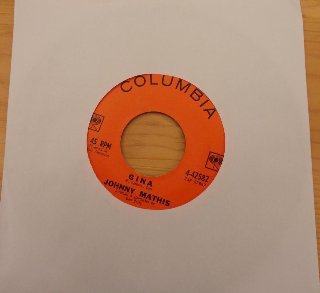 Johnny Mathis > Gina, Cd's en Dvd's, Vinyl Singles, Gebruikt, 7 inch, Single, Ophalen of Verzenden