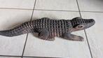 Houtgesneden krokodil 70cm, Ophalen of Verzenden