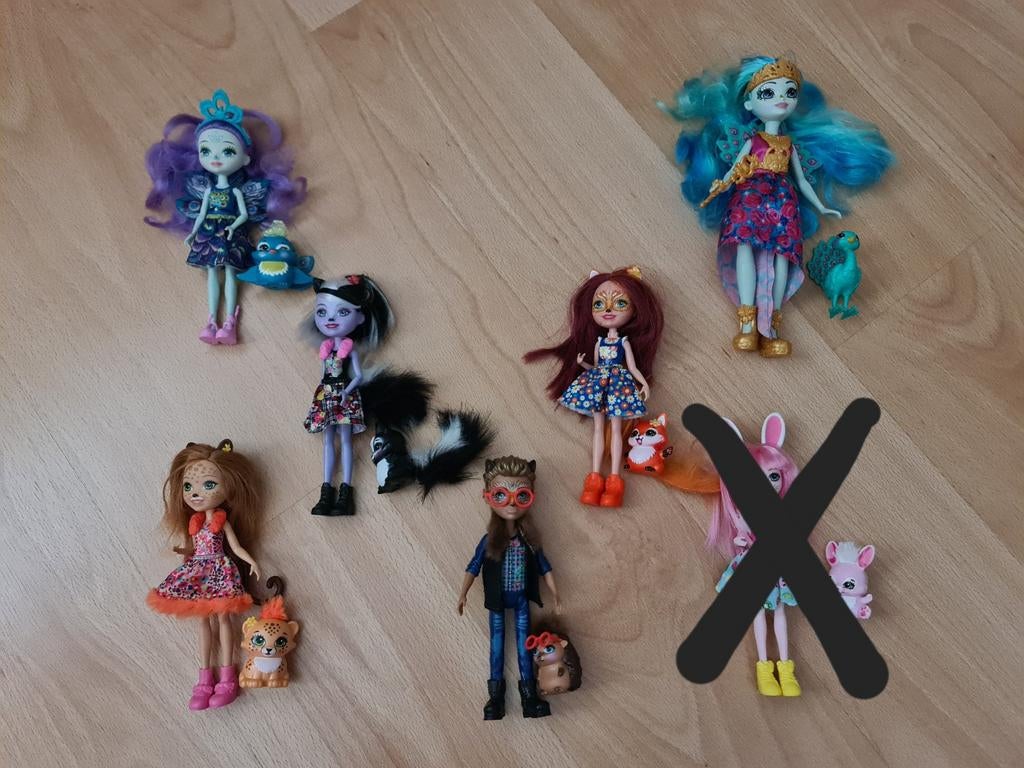 6x Enchantimals pop met dierenvriendje, Ophalen of Verzenden, Zo goed als nieuw, Overige typen