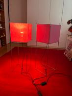 2 roze Lotek lampen, Huis en Inrichting, Lampen | Vloerlampen, Ophalen of Verzenden, Zo goed als nieuw, Stof, Minder dan 100 cm