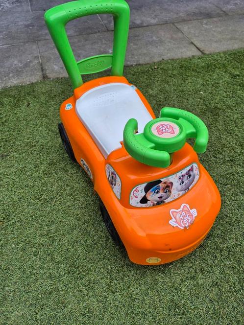 Smoby Loopauto - Oranje/Groen, Kinderen en Baby's, Speelgoed | Buiten | Voertuigen en Loopfietsen, Gebruikt, Loopvoertuig, Ophalen
