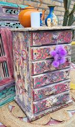 Handbeschilderd/Ladekastje/Hippie bohemian, Ophalen of Verzenden