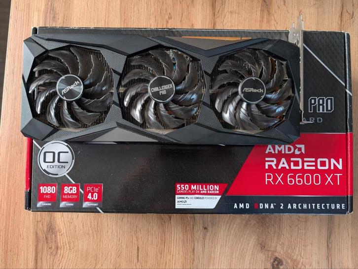 ASRock Radeon RX 6600 XT Challenger Pro 8GB, Computers en Software, Videokaarten, Zo goed als nieuw, AMD, PCI-Express 4.0, GDDR6