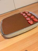 Zelfgemaakte Tiramisu met Aardbeien, Italië, Vegetarisch, Ophalen of Verzenden, Zo goed als nieuw