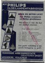 Philips -Oude Flyer met Gloeilampen reclame, Gebruikt, Verzenden