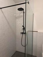 Douchescherm met zwart frame - graag morgen ophalen, Ophalen of Verzenden, Gebruikt