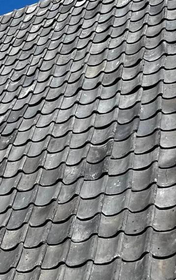 Oud Hollandse Dakpannen - 1250 stuks en 36 nokpannen in krat beschikbaar voor biedingen
