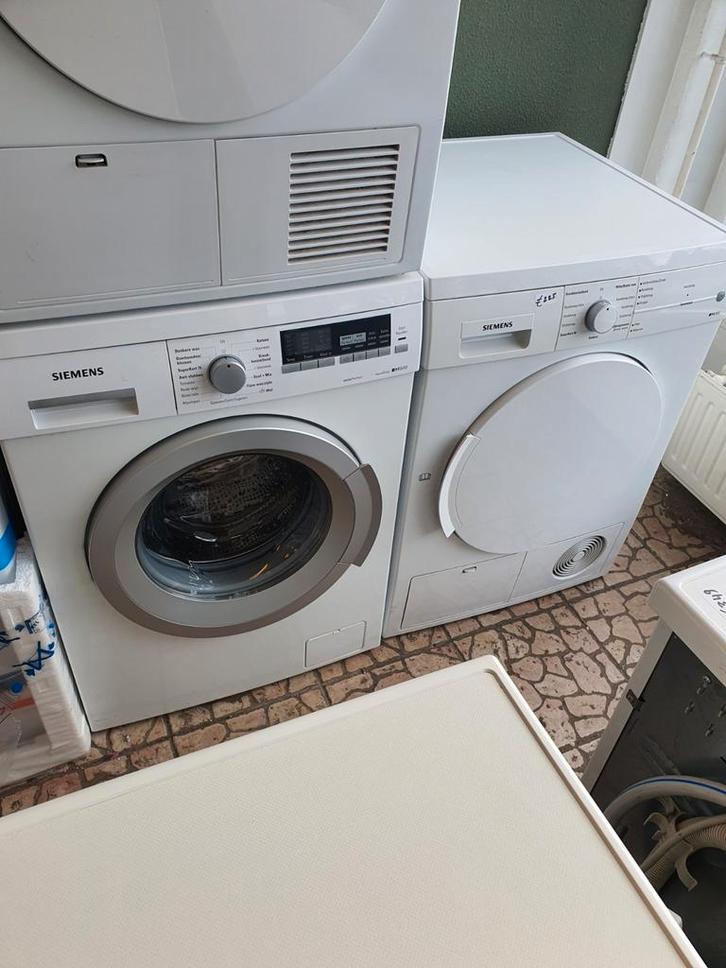 Siemens setje Wasmachine en condens droger IQ 7KG, Witgoed en Apparatuur, Wasmachines, Zo goed als nieuw, Voorlader, 6 tot 8 kg