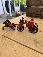 Antieke Gietijzeren Brandweerwagen met Paarden, Antiek en Kunst, Antiek | Speelgoed, Ophalen of Verzenden