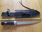 RAPALA fileermes soft grip lemmet 23 cm met lederen schede, Ophalen of Verzenden, Nieuw, Overige typen