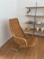 Vintage Rieten lounge chair - Fauteuil, Dirk van Sliedregt, Ophalen, Zo goed als nieuw, 75 tot 100 cm, 50 tot 75 cm