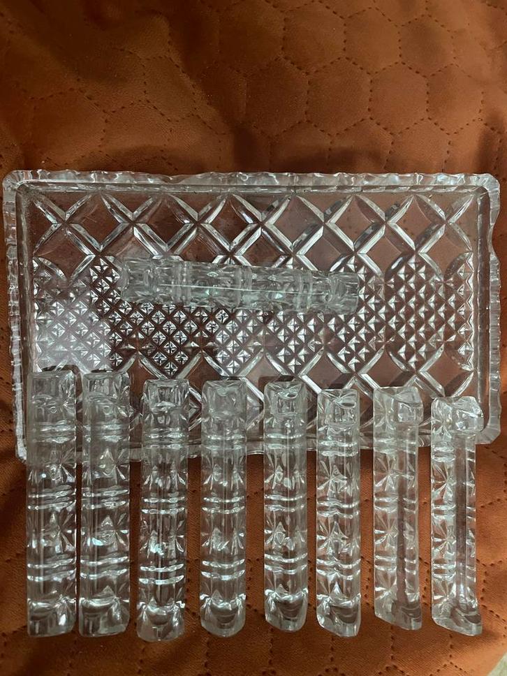 Kristallen Onderzetters Jos. ten Ber Utrecht - Complete Set, Antiek en Kunst, Antiek | Glas en Kristal, Ophalen