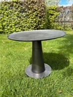 Dutch Bone Brute bijzettafel aluminium nikkel, Ophalen, Minder dan 55 cm, Metaal of Aluminium, Rond