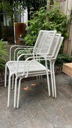 5 stapelbare tuinstoelen, Tuin en Terras, Ophalen, Gebruikt, Kunststof