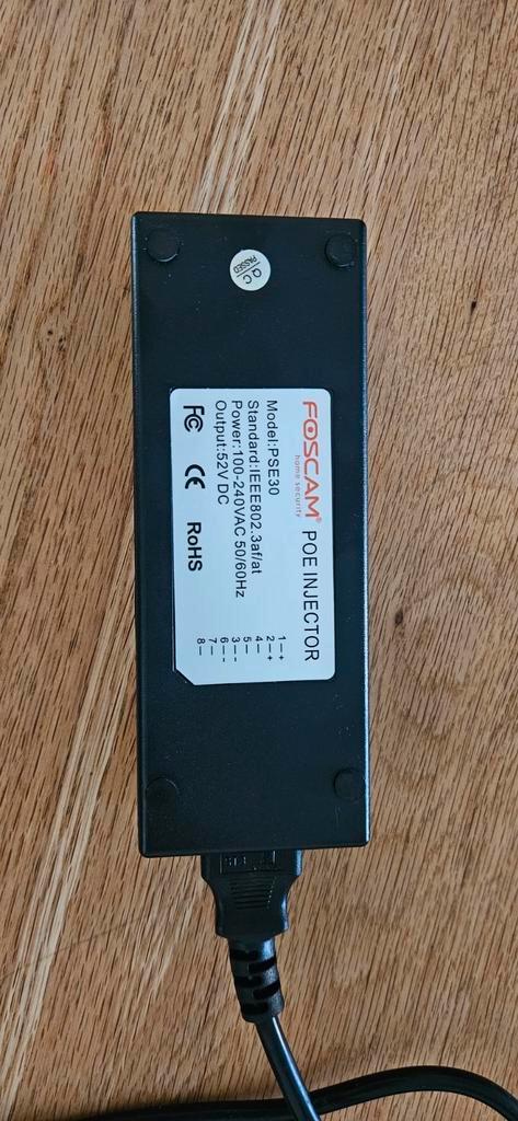 Foscam POE injector PSE30, Computers en Software, Netwerk switches, Zo goed als nieuw, Ophalen of Verzenden