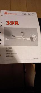 Husqvarna 39R Bosmaaier Instructie/Onderdelen Boek, Witgoed en Apparatuur, Zonnebanken en Gezichtsbruiners, Ophalen of Verzenden