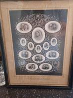 Koningin Victoria en haar familie portretten gravure / litho, Antiek en Kunst, Ophalen of Verzenden