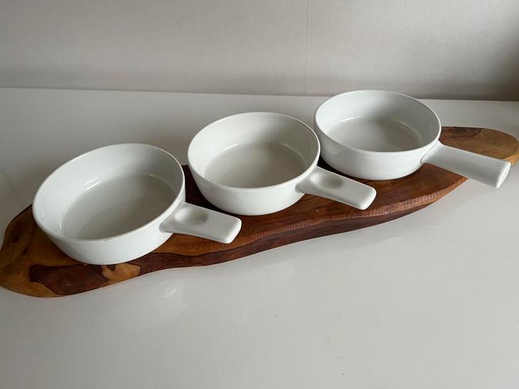 Set 3 Vintage ARABIA Kilta Kaj Franck Soufle Schaal Wit 60’s, Antiek en Kunst, Antiek | Servies compleet, Ophalen of Verzenden