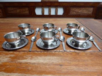 6 dubbelwandige inox espressokopjes beschikbaar voor biedingen