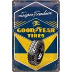 Goodyear Tires super cushion relief reclamebord van metaal