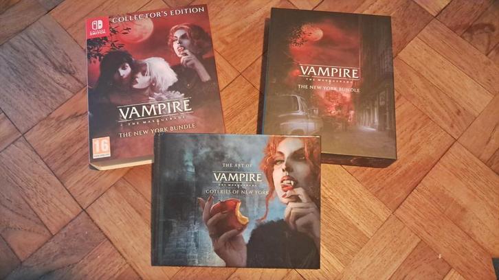 Vampire The Masquerade doos + artbook - geen spel!, Spelcomputers en Games, Games | Nintendo Switch, Gebruikt, Role Playing Game (Rpg)
