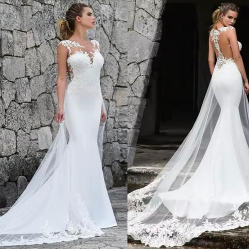 Nieuwe trouwjurk Estefana €799 34 36 38 40 42, Kleding | Dames, Trouwkleding en Trouwaccessoires, Nieuw, Trouwjurk, Wit, Ophalen