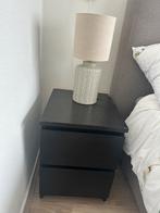 2 x malm nachtjes/ side table, Ophalen of Verzenden, Gebruikt, Hout, Minder dan 45 cm